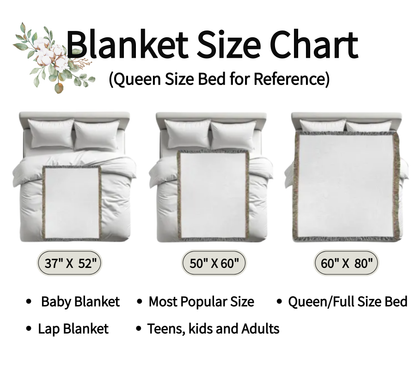 Custom Wedding Blanket, Personalized Wedding gift, Hand Drawn Wedding Blanket