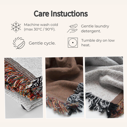 Personalized Wedding Blanket - Custom Name & Date Woven Throw