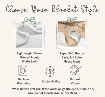 Personalized Ballerina & Unicorn Name Blanket – Custom Princess Blanket for Girls and Kids